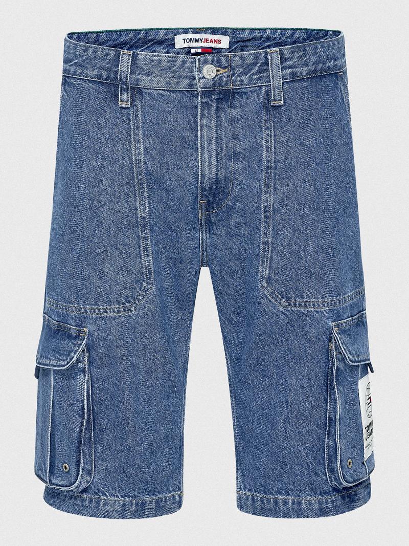 Férfi Tommy Hilfiger Denim cargo Farmer Nadrág Kék | HU 1144DFM